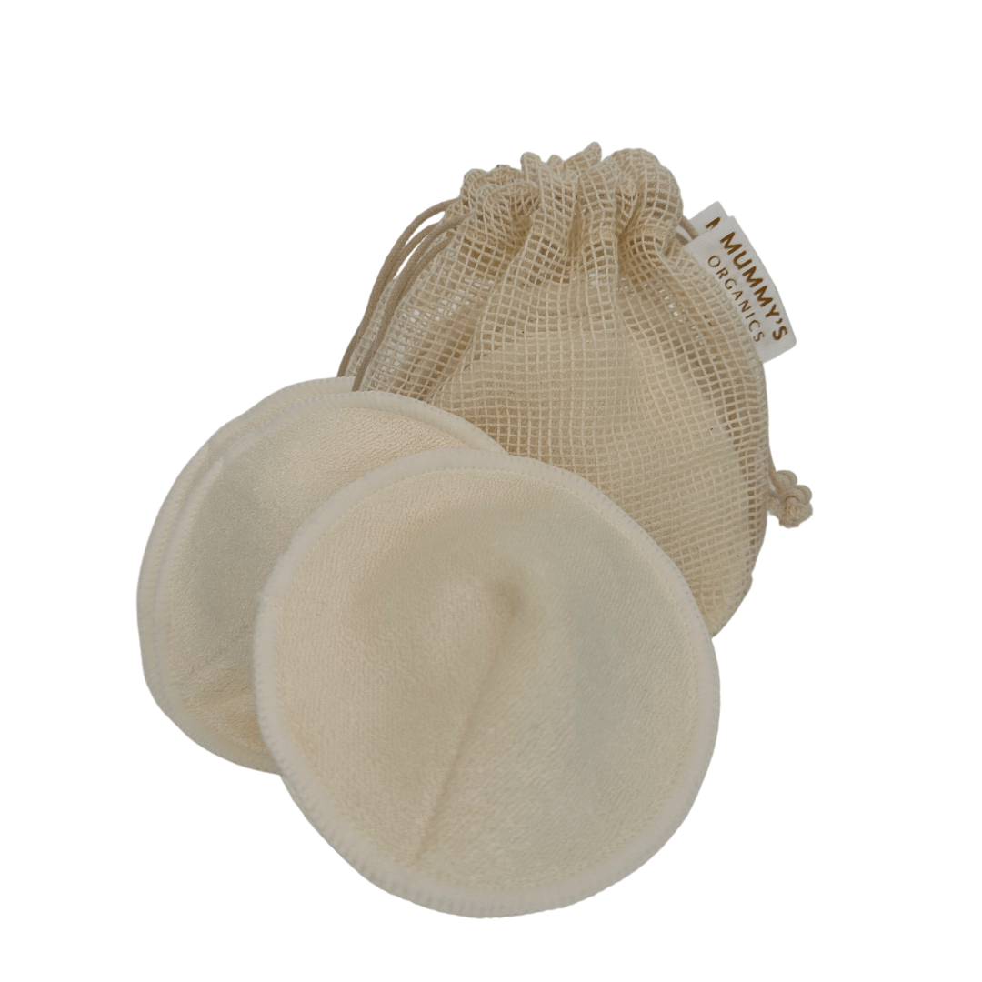 Mummy's Organics Cotton and Bamboo Breast Pads (Set of 6 Reusable Pads)