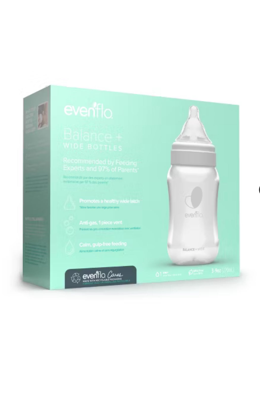Evenflo Balance Wide-Neck Anti-colic 5oz bottle (3-pack)