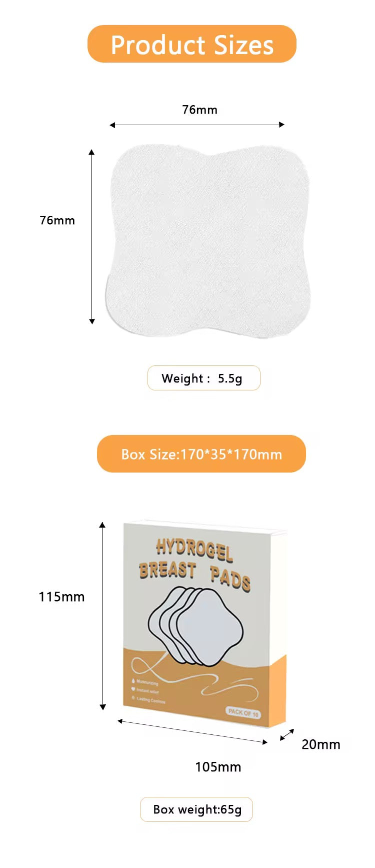 Hydrogel Breast Pads