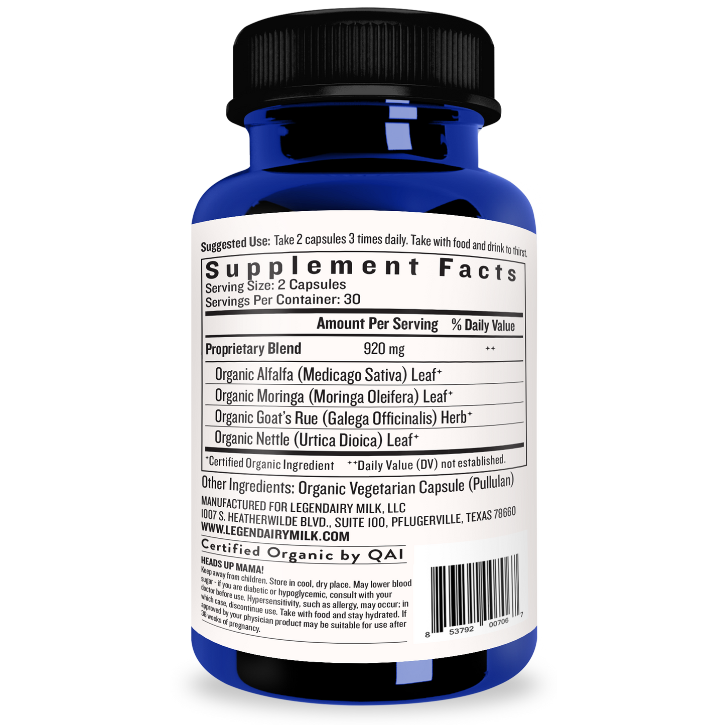 Legendairy Milk Cash Cow Lactation Supplement 60 capsules