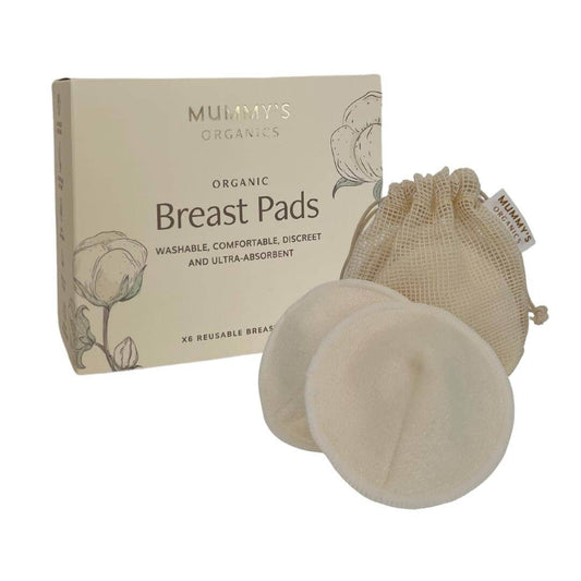 Mummy's Organics Cotton and Bamboo Breast Pads (Set of 6 Reusable Pads)