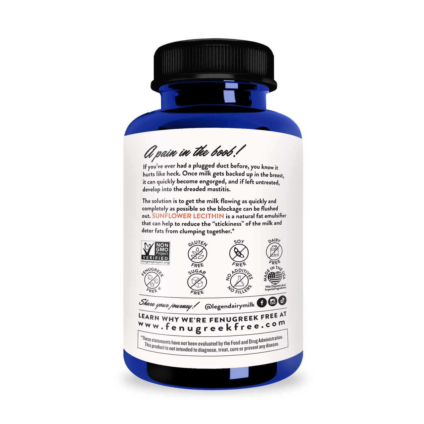 Legendairy Milk Sunflower Lecithin 1200mg 200 Softgels Milk Flow
